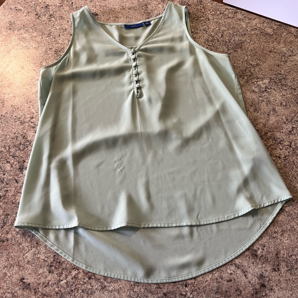 Sleek Sleeveless Green Top